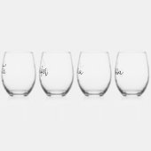 Bridesmaid Vorschlag Geschenk von individuellem We Weinglas Ohne Stiel (Links)