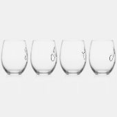 Bridesmaid Vorschlag Geschenk von individuellem We Weinglas Ohne Stiel (Rechts)