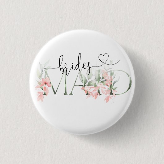 Bridesmaid Vorschlag Gift Junggeselinnen-Abschied Button (Vorderseite)