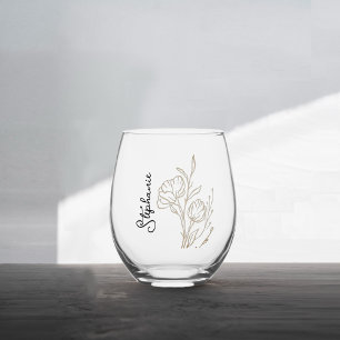 Bridesmaid Vorschlag Gift: Personalisiert Weinglas Ohne Stiel