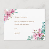 Bridesmaid Vorschlag Glave werden Sie meine Brides Postkarte (Rückseite)