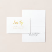 Bridesmaid-Vorschlag Gold / Silberfolie Folienkarte (Anzeige)