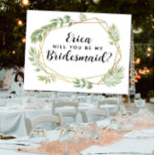 Bridesmaid Vorschlag grün Hochzeitsfeier geo Einladungspostkarte