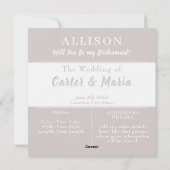 Bridesmaid-Vorschlag Karten - Verlobung Brautparty (Rückseite)