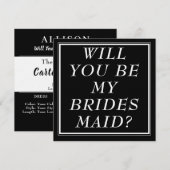 Bridesmaid-Vorschlag Karten - Verlobung Brautparty (Vorne/Hinten)