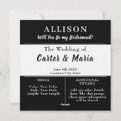 Bridesmaid-Vorschlag Karten - Verlobung Brautparty (Rückseite)