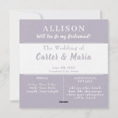 Bridesmaid-Vorschlag Karten - Verlobung Brautparty (Rückseite)