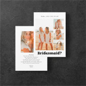 Bridesmaid Vorschlag kühl spielerisch FotoCollage Einladung