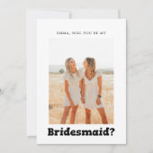 Bridesmaid-Vorschlag kühne spielerisch Einladung (Vorderseite)