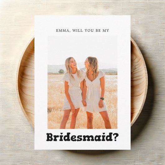Bridesmaid-Vorschlag kühne spielerisch Einladung