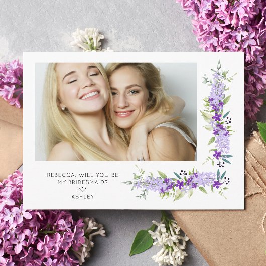 Bridesmaid Vorschlag Lila Shades Blume Foto