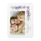 Bridesmaid Vorschlag Lila Shades Blume Foto Magnet (Vertikal)