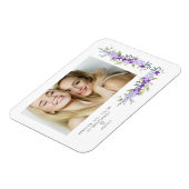 Bridesmaid Vorschlag Lila Shades Blume Foto Magnet (Linke Seite)