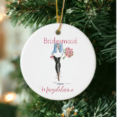 Bridesmaid Vorschlag Mode Blumenkreuz Custom Keramik Ornament
