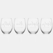 Bridesmaid Vorschlag Modern Script Einfach Weinglas Ohne Stiel (Hinten)