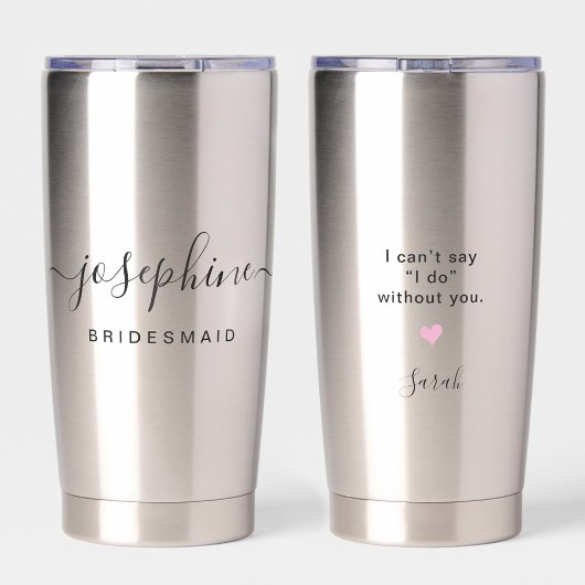 Bridesmaid Vorschlag Name Wedding Personalisiert Thermobecher