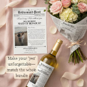 Bridesmaid Vorschlag Newspaper Blume Wrap Foto Geschenkpapier
