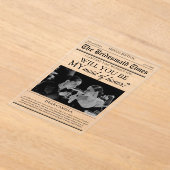 Bridesmaid Vorschlag Newspaper Foto Acryleinladungen (Ablage )