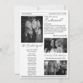 Bridesmaid Vorschlag Newspaper Foto Einladung (Rückseite)