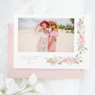 Bridesmaid Vorschlag Pink Sage Shades Blume Foto
