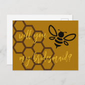 Bridesmaid Vorschlag Postkarte (Vorne/Hinten)