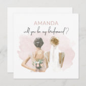 Bridesmaid Vorschlag Rosa Farbkarte (Vorne/Hinten)