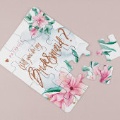Bridesmaid Vorschlag rosa werden Sie meine Brautju Puzzle