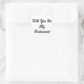 Bridesmaid Vorschlag Simple Classy Elegant Wedding Quadratischer Aufkleber (Tasche)