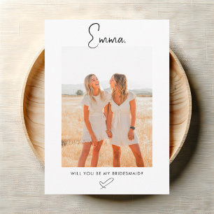 Bridesmaid Vorschlag Skript Signature-Foto Einladung