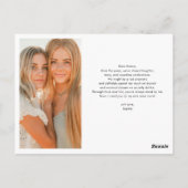 Bridesmaid Vorschlag Skript Signature-Foto Postkarte (Rückseite)