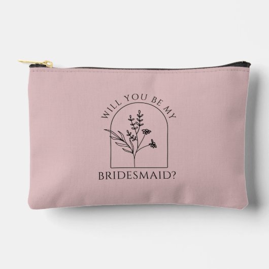 Bridesmaid Vorschlag Trauzeugin Makeup Bag Zubehörtasche (Vorderseite)