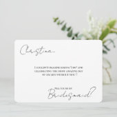 Bridesmaid-Vorschlag und Detailkarte Einladung (Stehend Vorderseite)