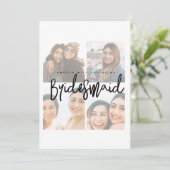 Bridesmaid-Vorschlag verblasste Foto-Collage Flach (Stehend Vorderseite)