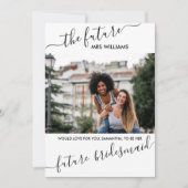 Bridesmaid Vorschlag von Future Frau Personalisier Einladung (Vorderseite)
