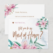 Bridesmaid-Vorschlag wird meine Trauzeugin sein Postkarte (Vorne/Hinten)