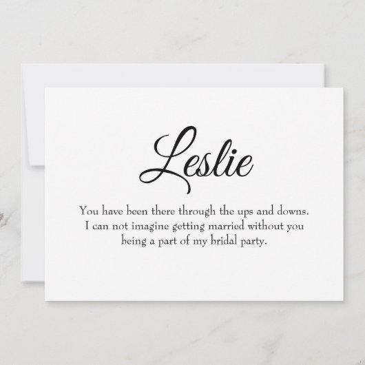 Bridesmaid-Vorschlagskarte | Blaue Vegetation Einladung (Rückseite)