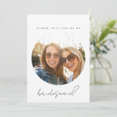 Bridesmaid-Vorschlagskarte Einladung (Stehend Vorderseite)