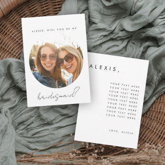 Bridesmaid-Vorschlagskarte Einladung