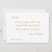 Bridesmaid-Vorschlagskarte Einladung (Rückseite)