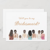 Bridesmaid-Vorschlagskarte Einladung (Vorne/Hinten)