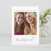 Bridesmaid-Vorschlagskarte Einladung (Stehend Vorderseite)
