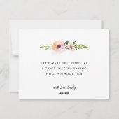 Bridesmaid-Vorschlagskarte Feiertagskarte (Rückseite)