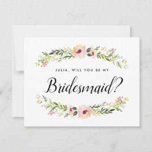 Bridesmaid-Vorschlagskarte Feiertagskarte