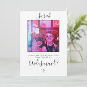 Bridesmaid-Vorschlagskarte mit Foto Einladung (Stehend Vorderseite)