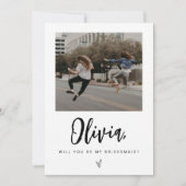 Bridesmaid-Vorschlagskarte mit Foto Einladung (Vorderseite)