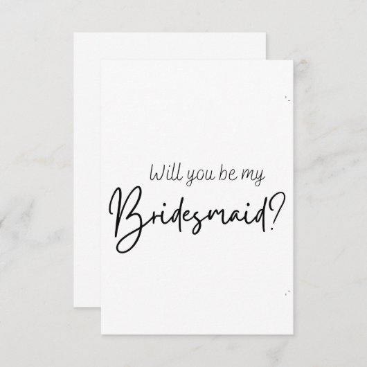 Bridesmaid Vorschlagskarte Save The Date (Vorne/Hinten)