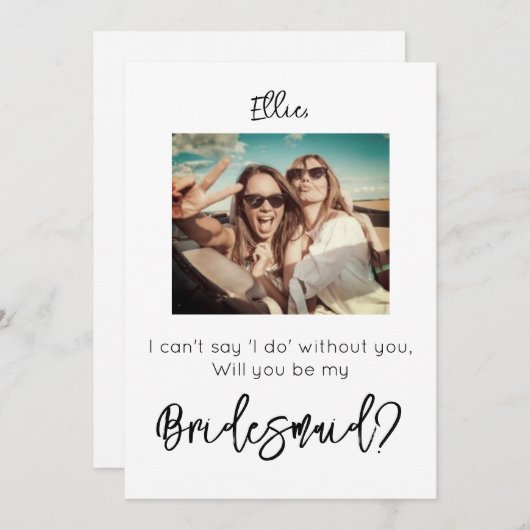 Bridesmaid-Vorschlagskarte Save The Date (Vorne/Hinten)