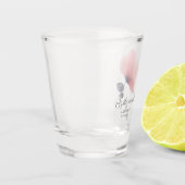 Bridesmaid Wasserfarbe Pinsel Personalisiert Schnapsglas (Links)