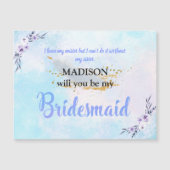 Bridesmaid Watercolor Pastel Magnetkarte (Vorderseite)
