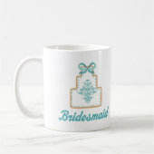 Bridesmaid Wedding Cake Cookie Bridal Gift Kaffeetasse (Links)